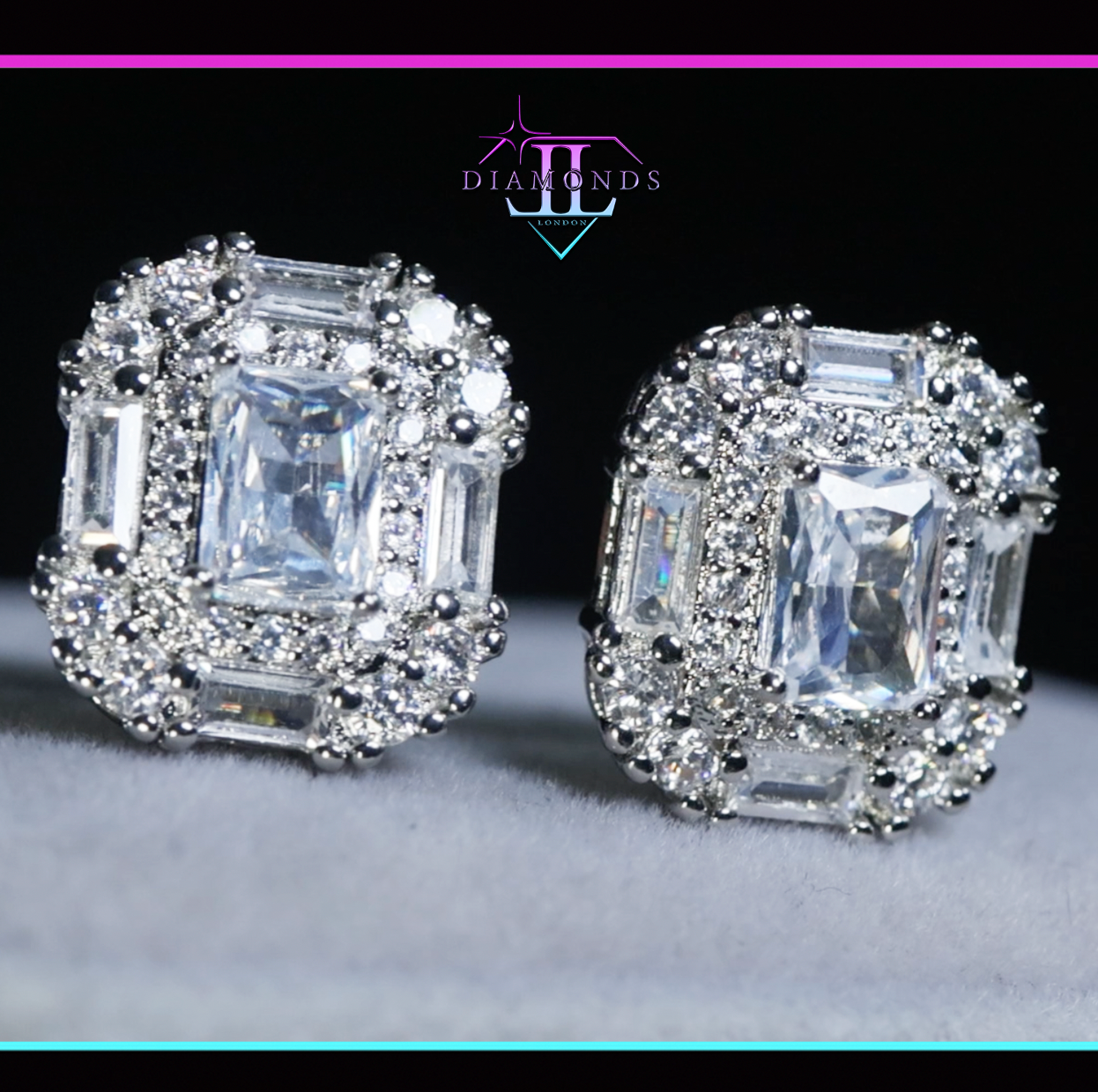 Womens Diamond Ear Studs