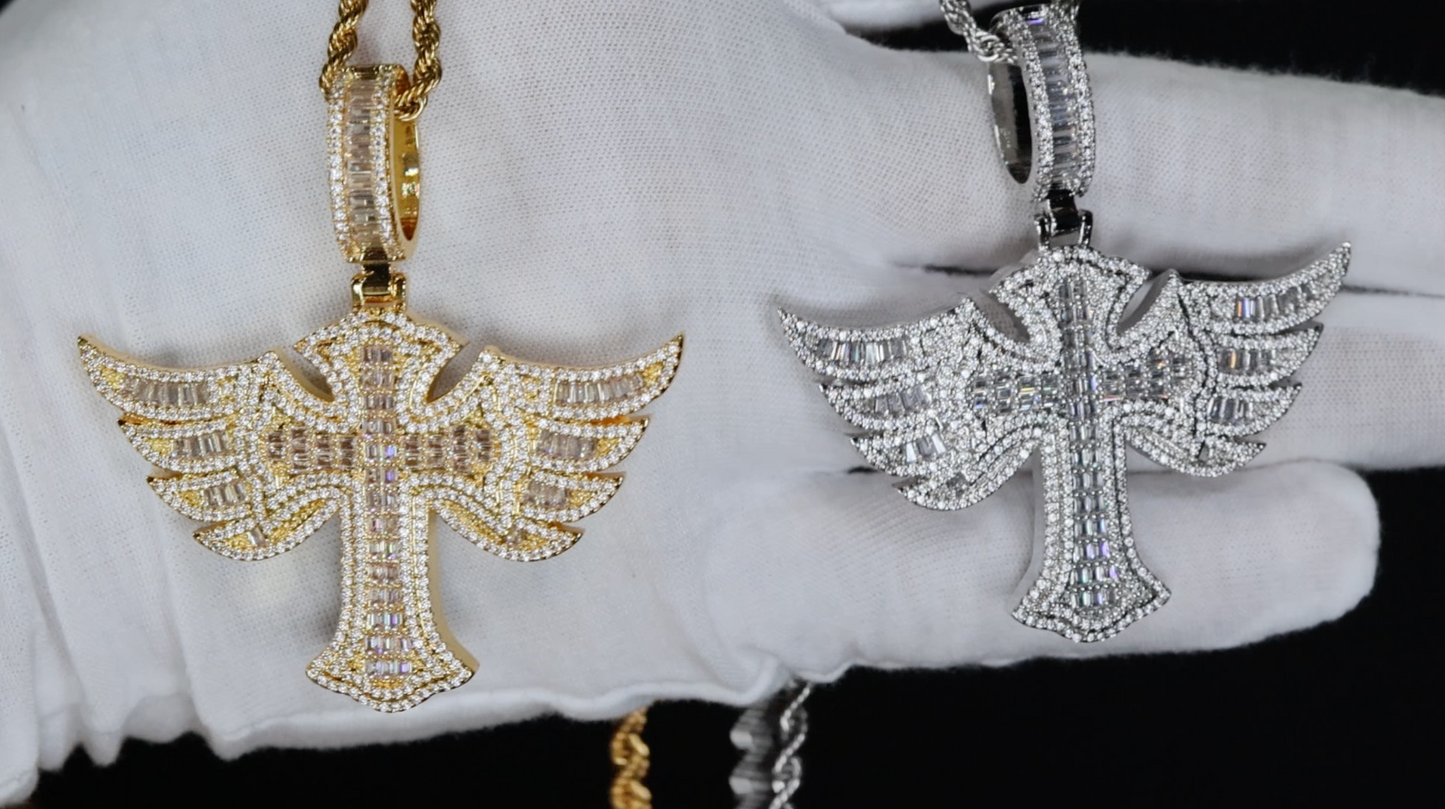 Baguette Diamond Cross Pendant