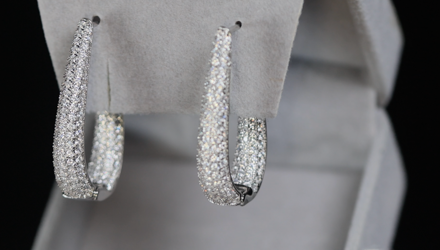 Big Silver Hoop Earrings