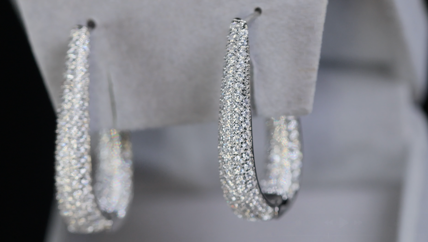 Big Silver Hoop Earrings