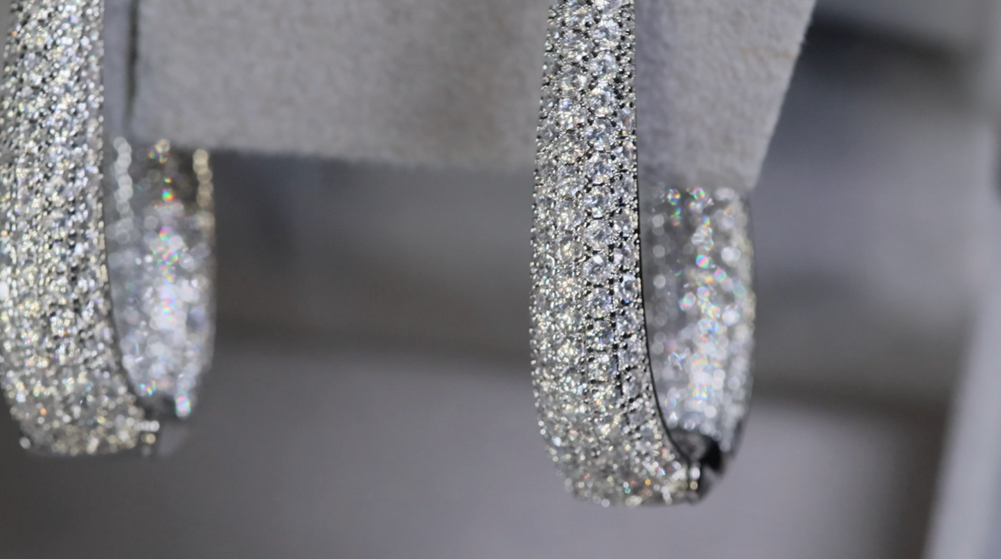 Big Silver Hoop Earrings