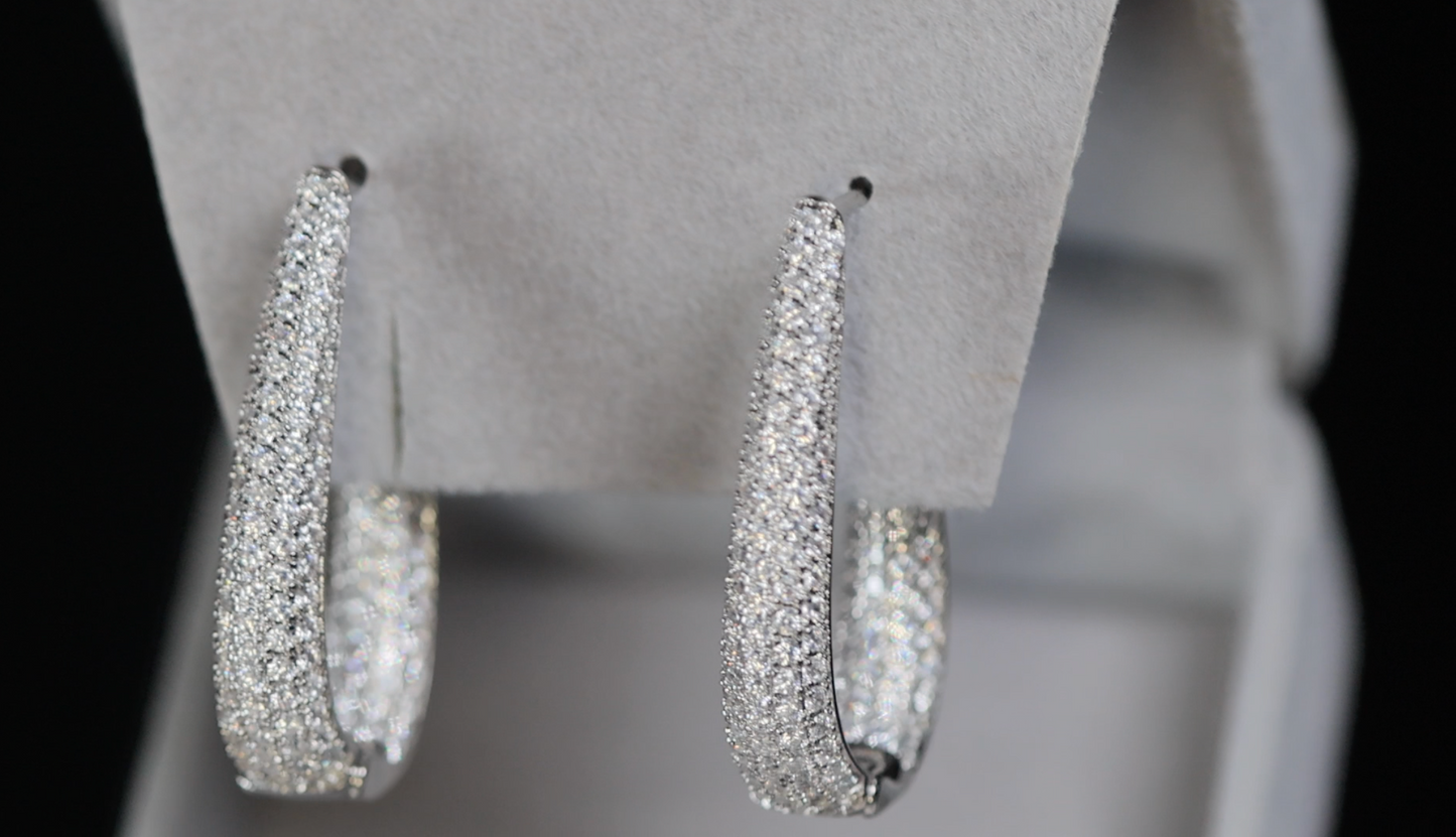 Big Silver Hoop Earrings