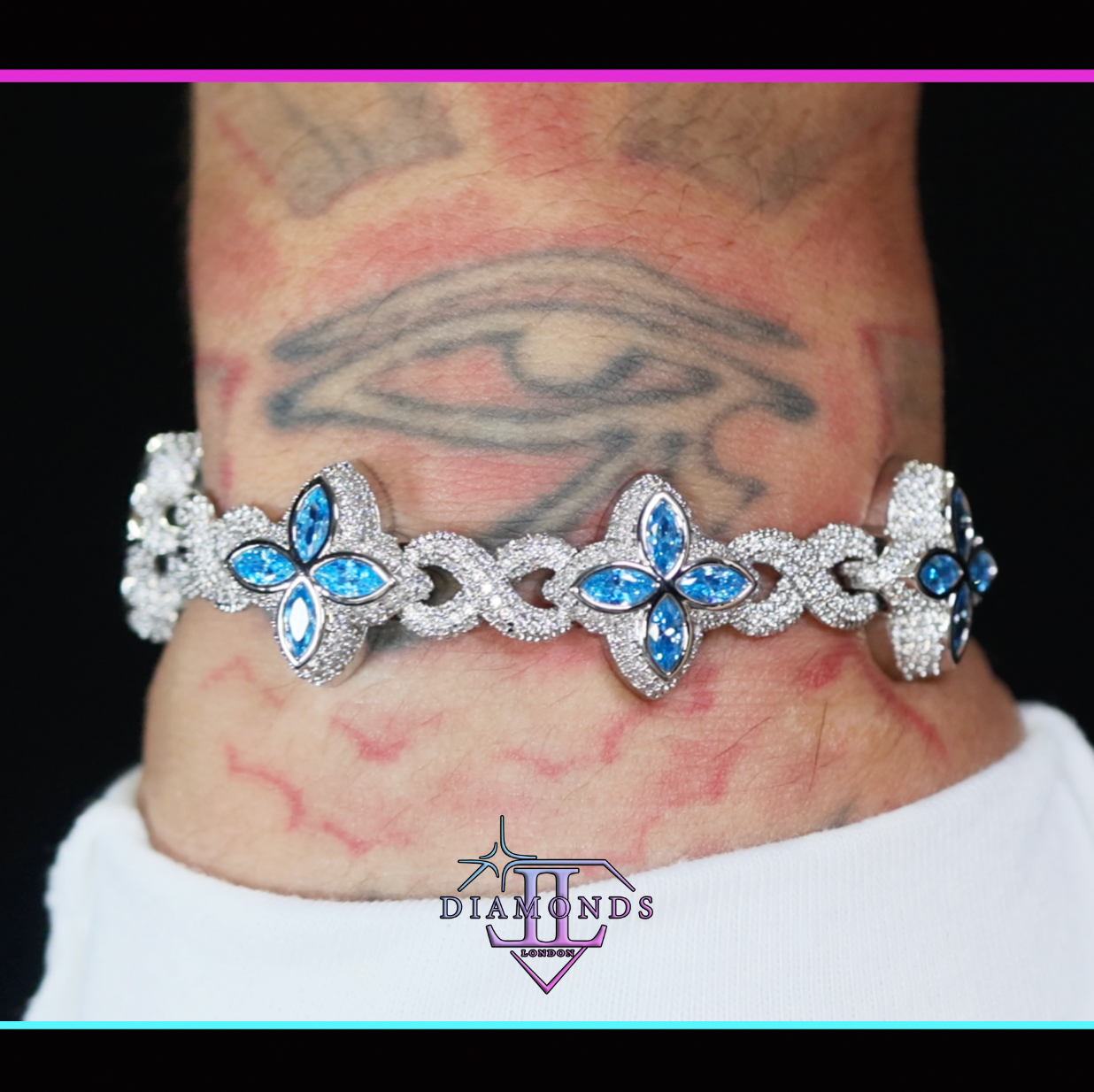 Men's Blue Diamond Bracelet