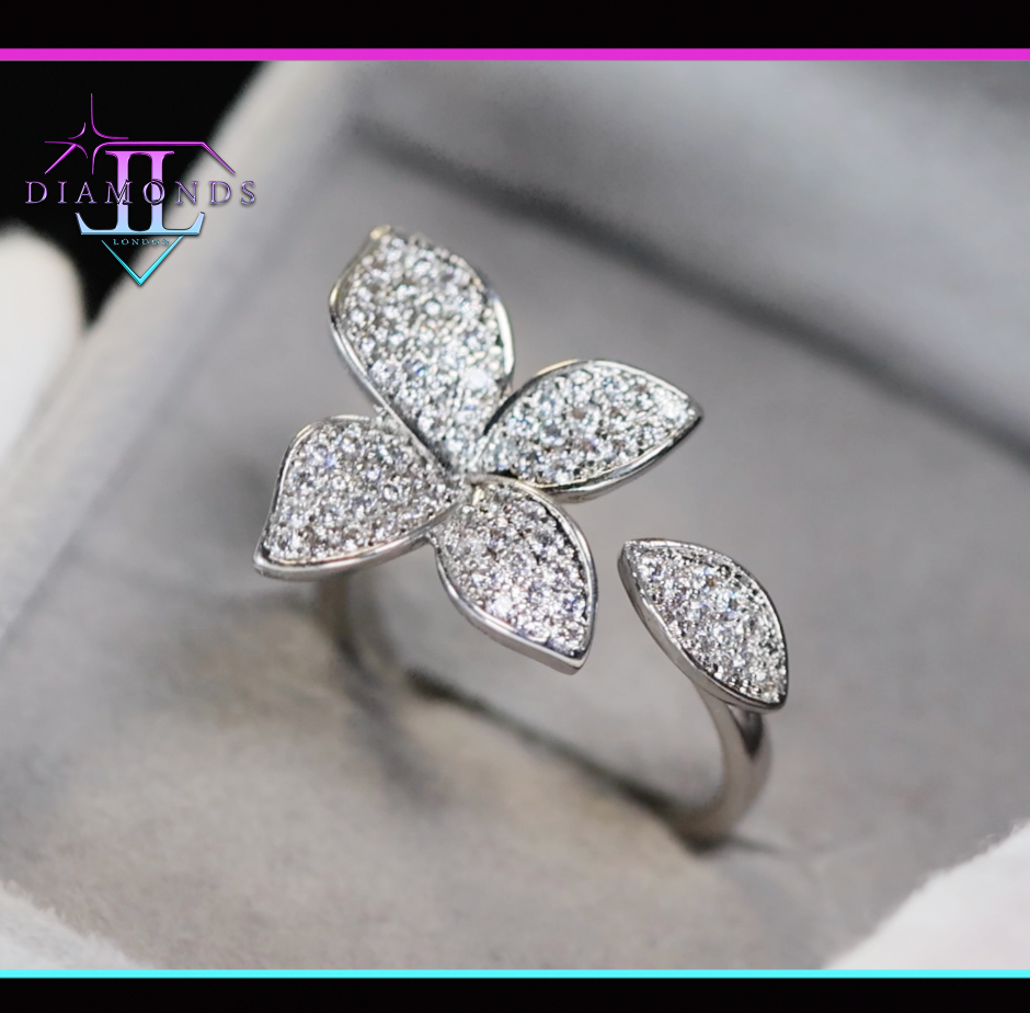 Diamond Flower Ring