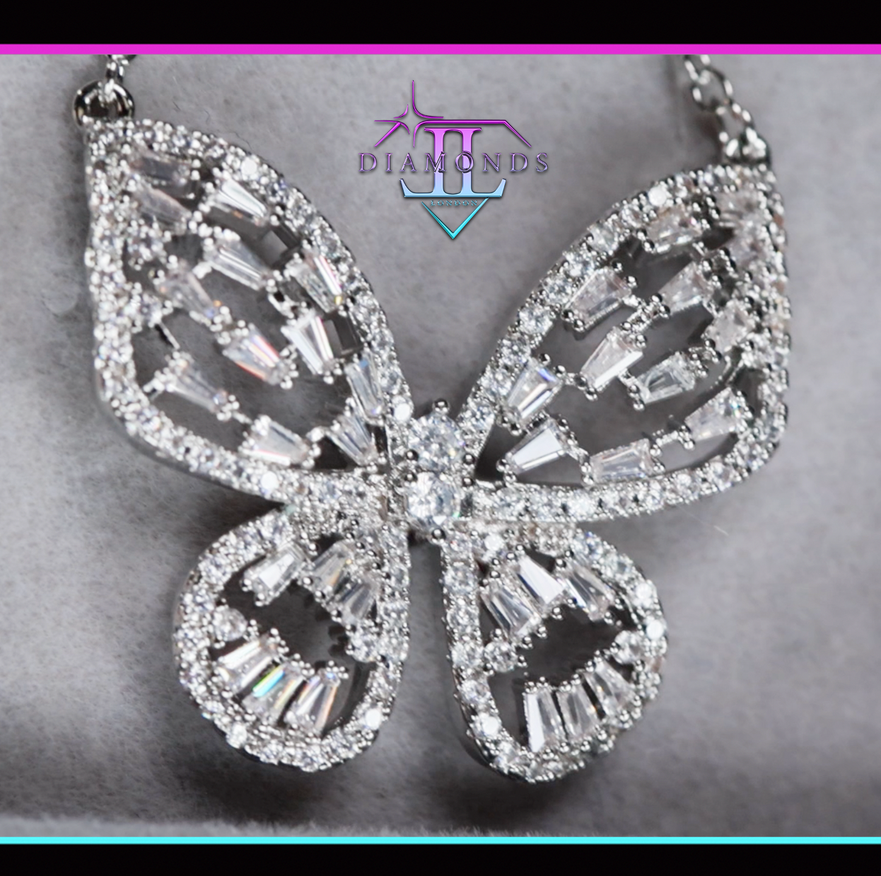 Diamond Butterfly Pendant