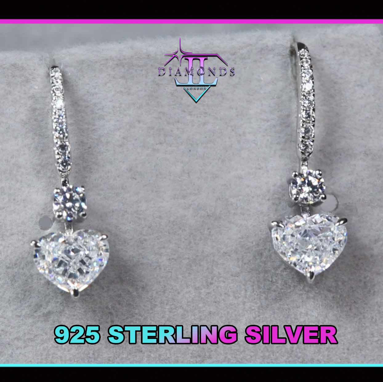 Diamond Heart Earrings