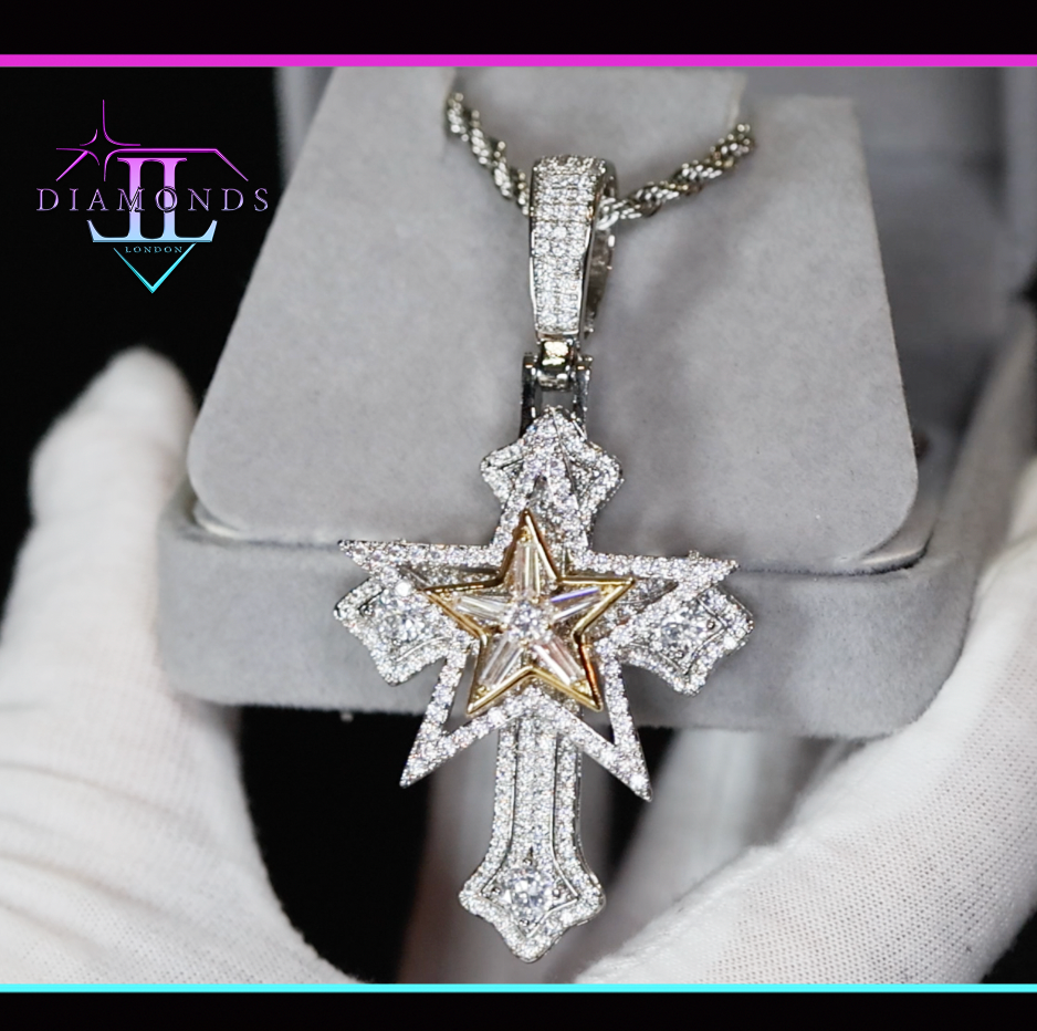 Iced Out Cross Pendant