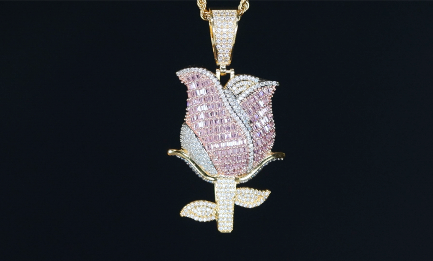 Diamond Rose Pendant