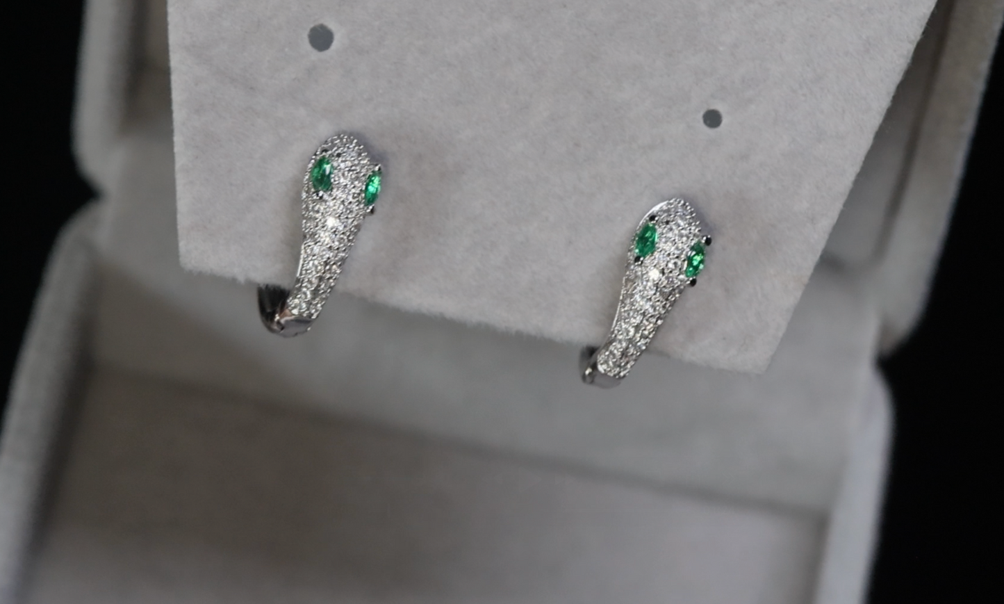 Diamond Snake Earrings