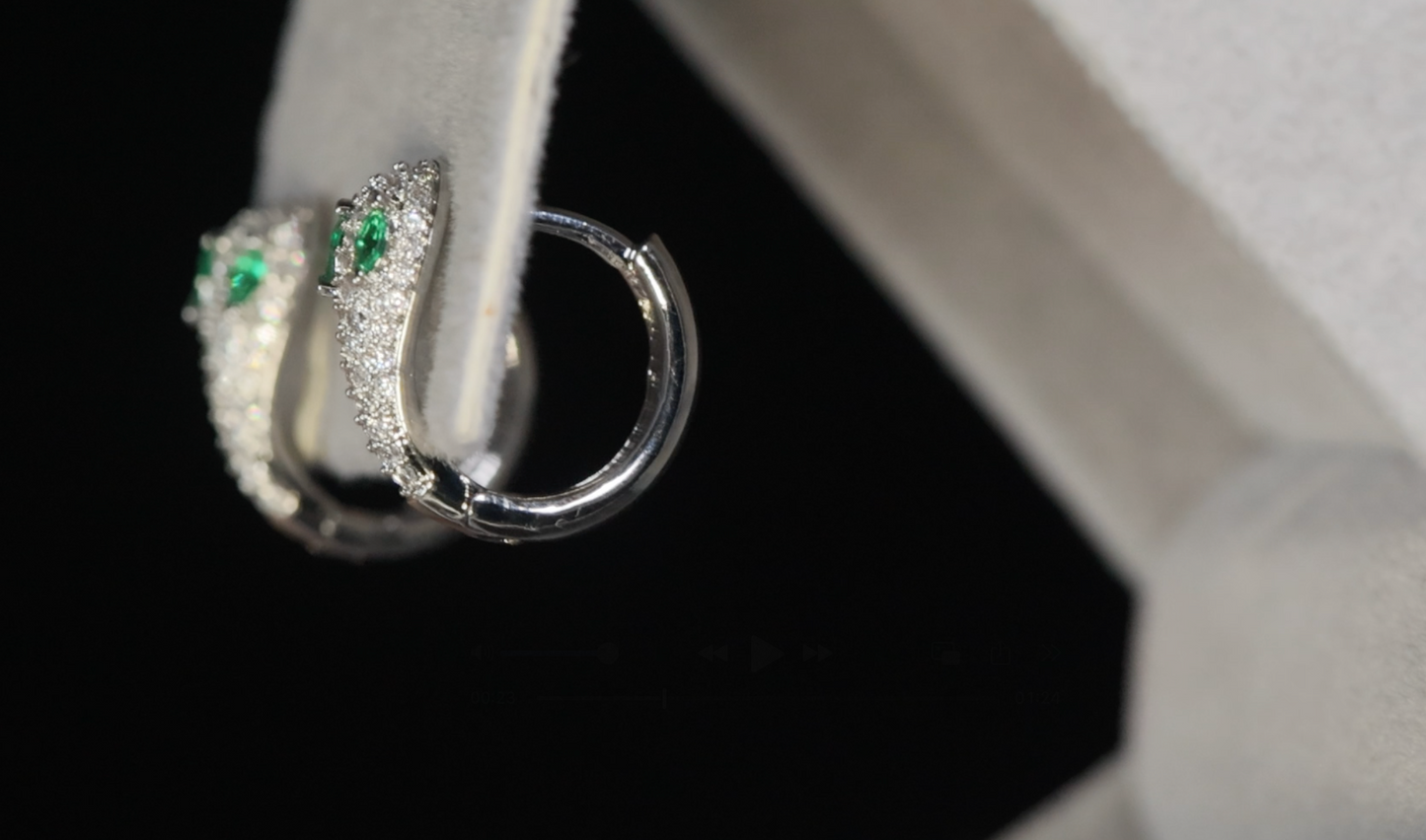 Diamond Snake Earrings