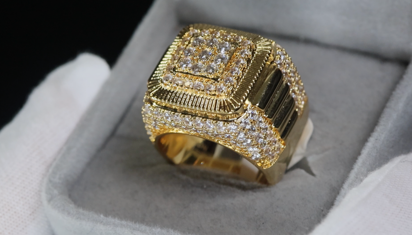 Mens Gold Diamond Ring