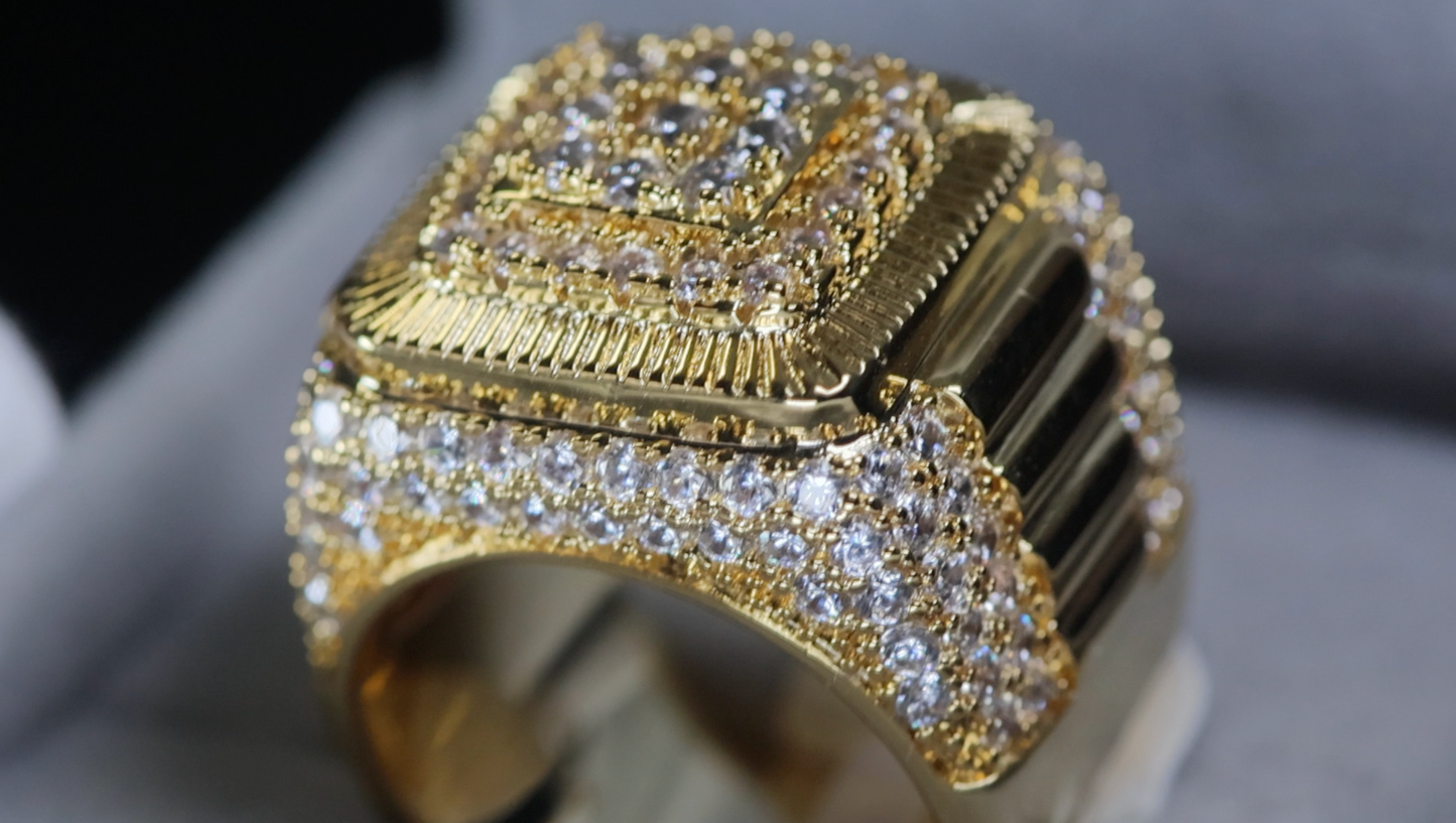 Mens Gold Diamond Ring