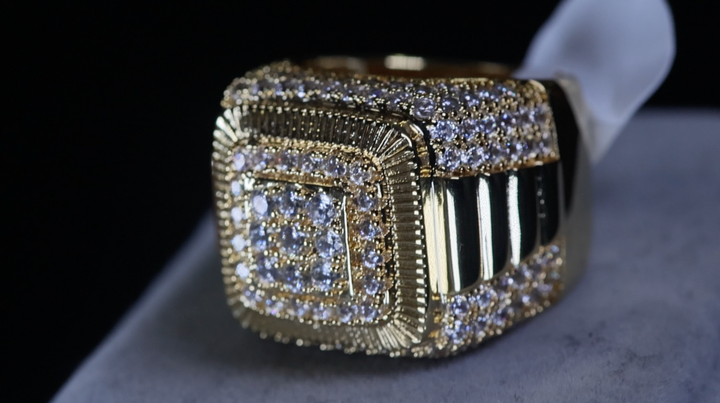 Mens Gold Diamond Ring