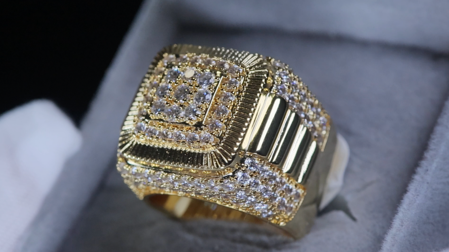 Mens Gold Diamond Ring