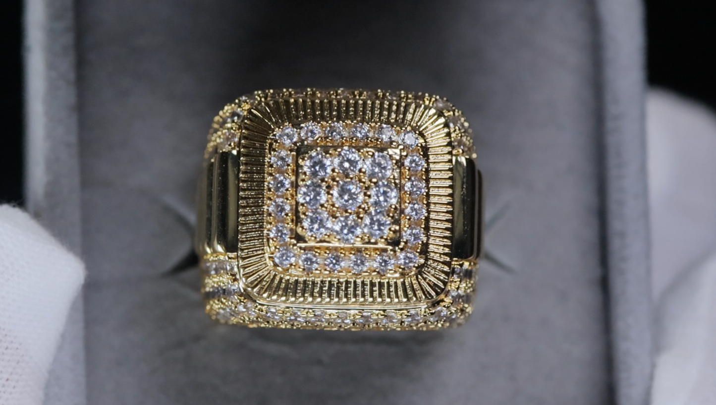Mens Gold Diamond Ring
