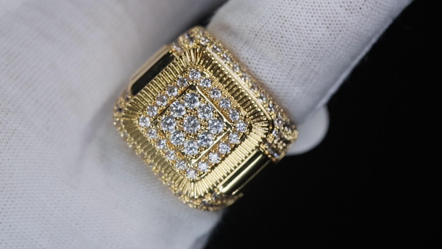 Mens Gold Diamond Ring