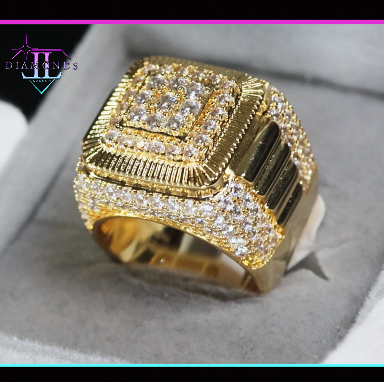 Mens Gold Diamond Ring