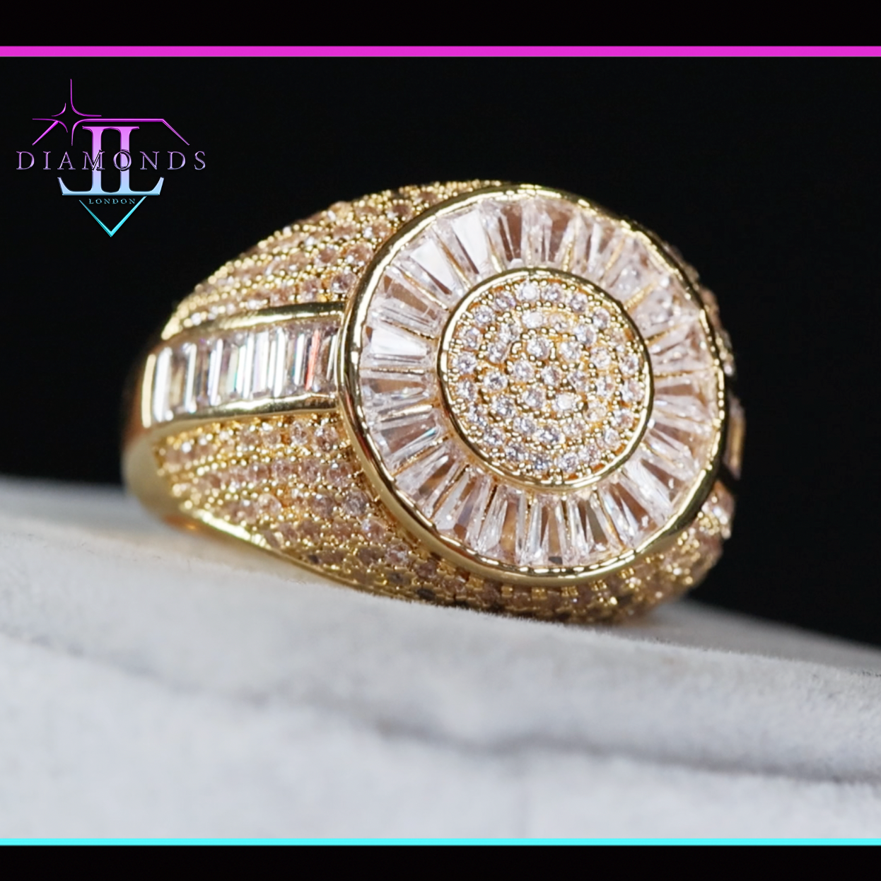 Mens Gold Diamond Ring