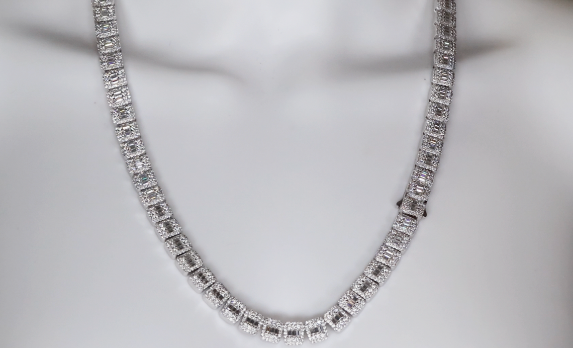 Mens Lab Diamond Necklace