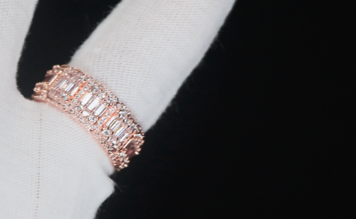 Mens Rose Gold Eternity Ring