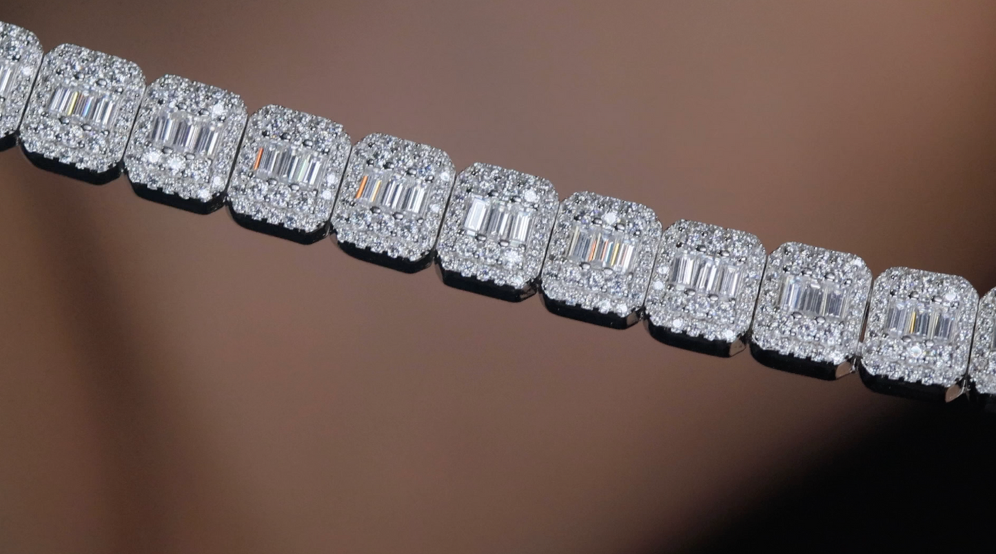 Moissanite Baguette Diamond Bracelet