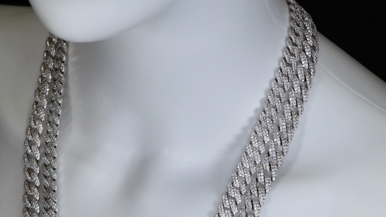 Mens Iced Moissanite Chain
