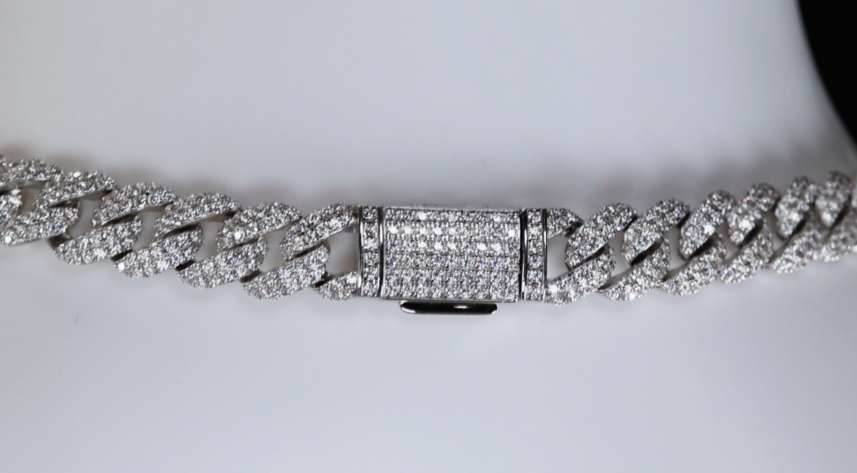 Iced Moissanite Chain