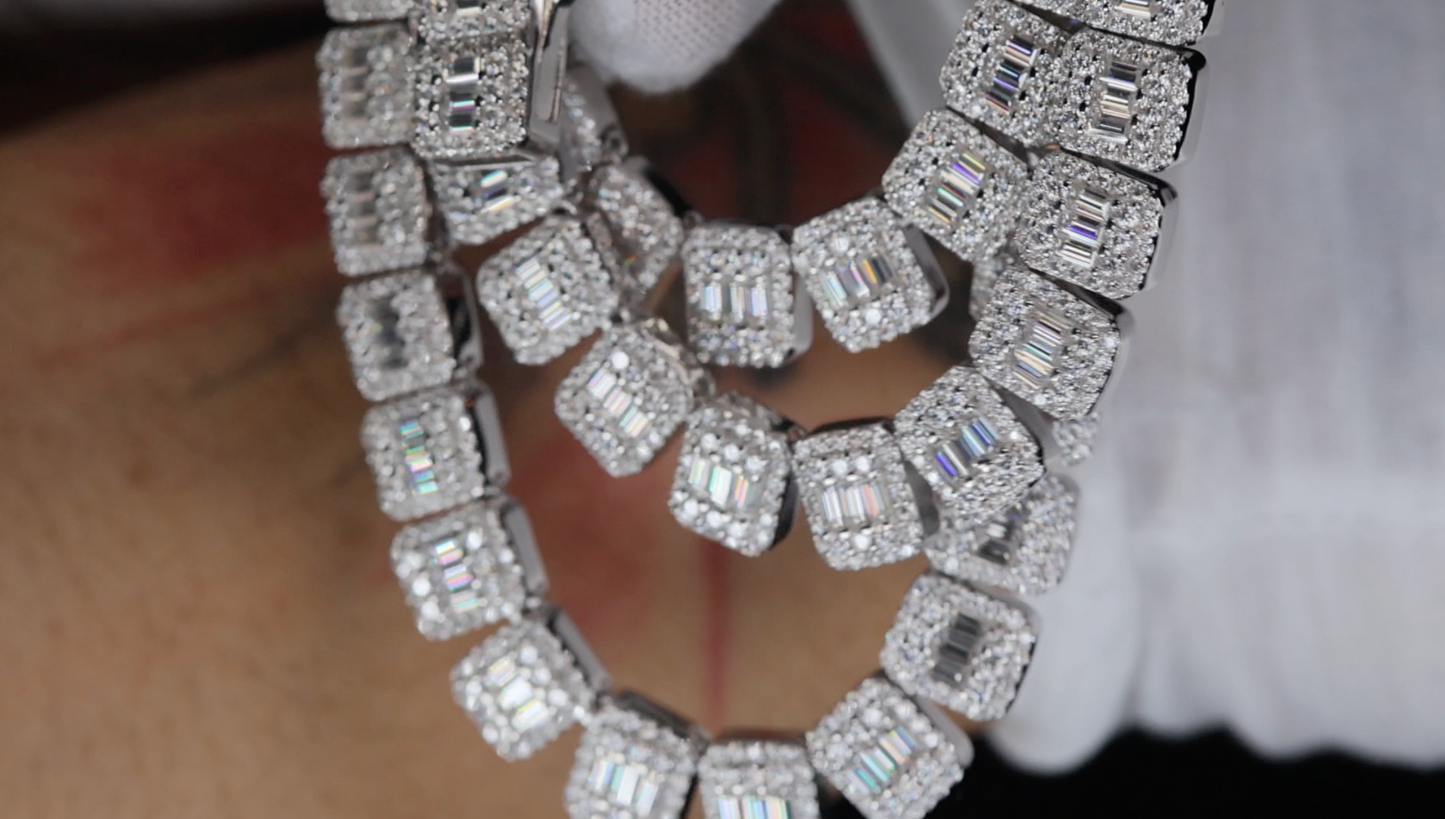 Moissanite Baguette Chain