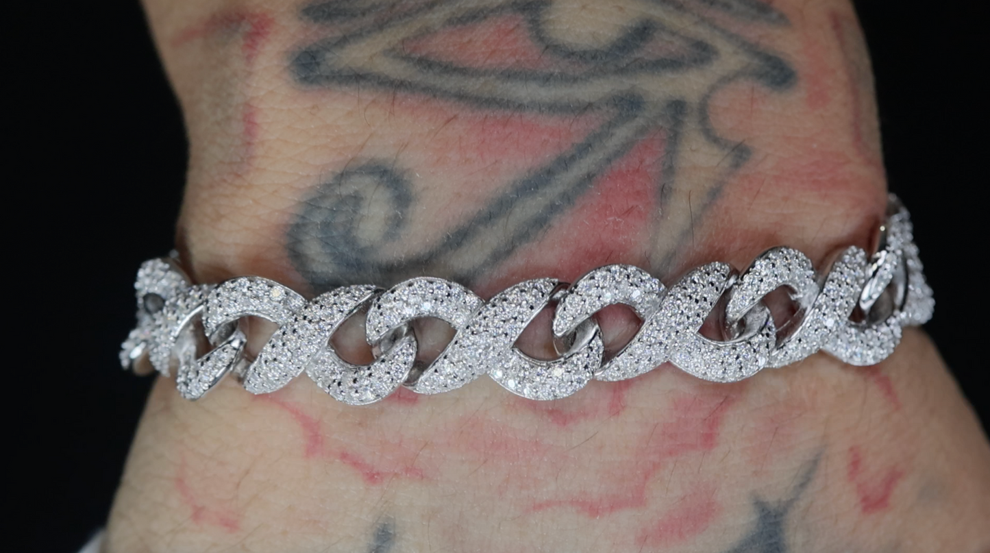 Moissanite Infinity Bracelet