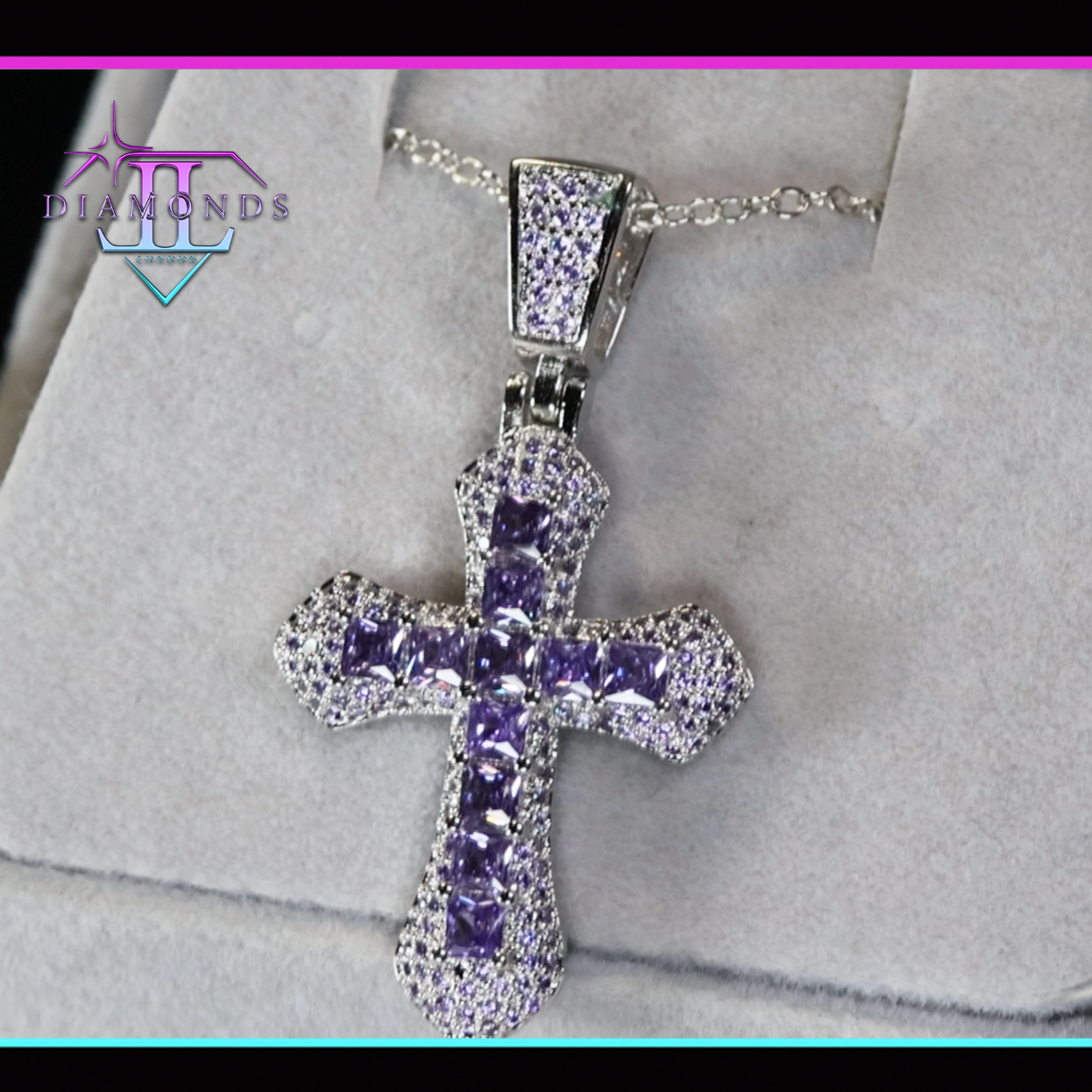 Purple Diamond Pendant