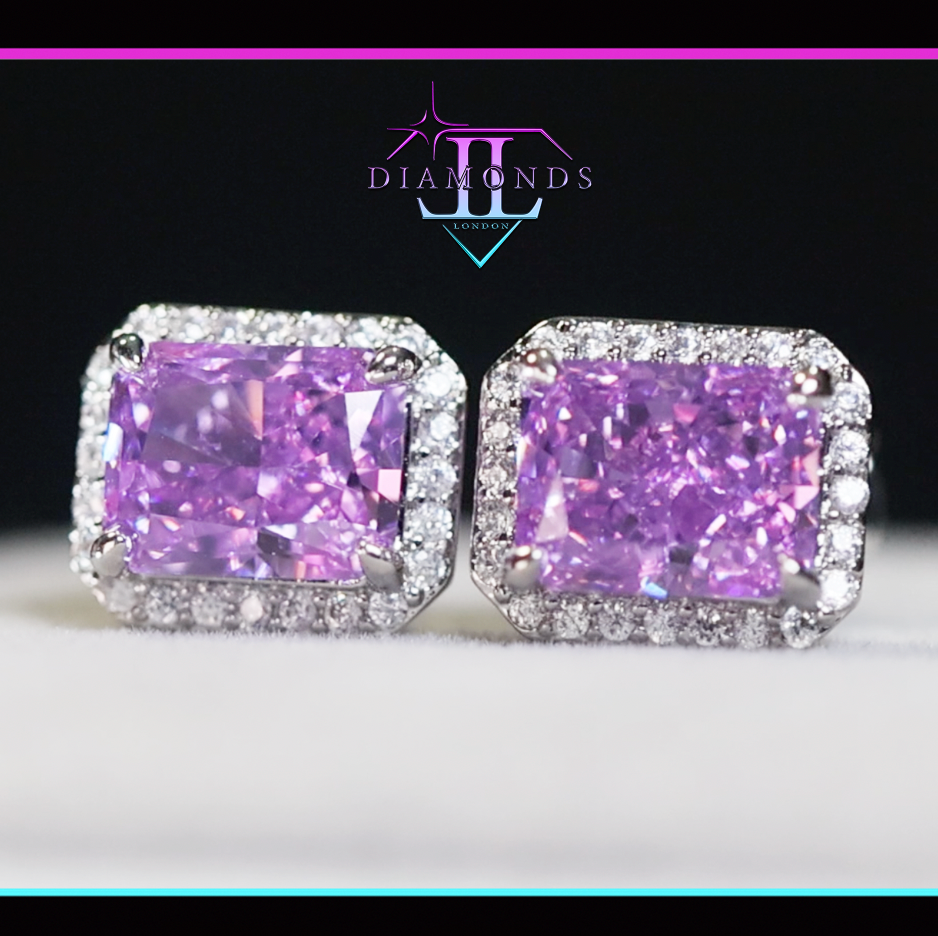 Purple Lab Diamond Earrings