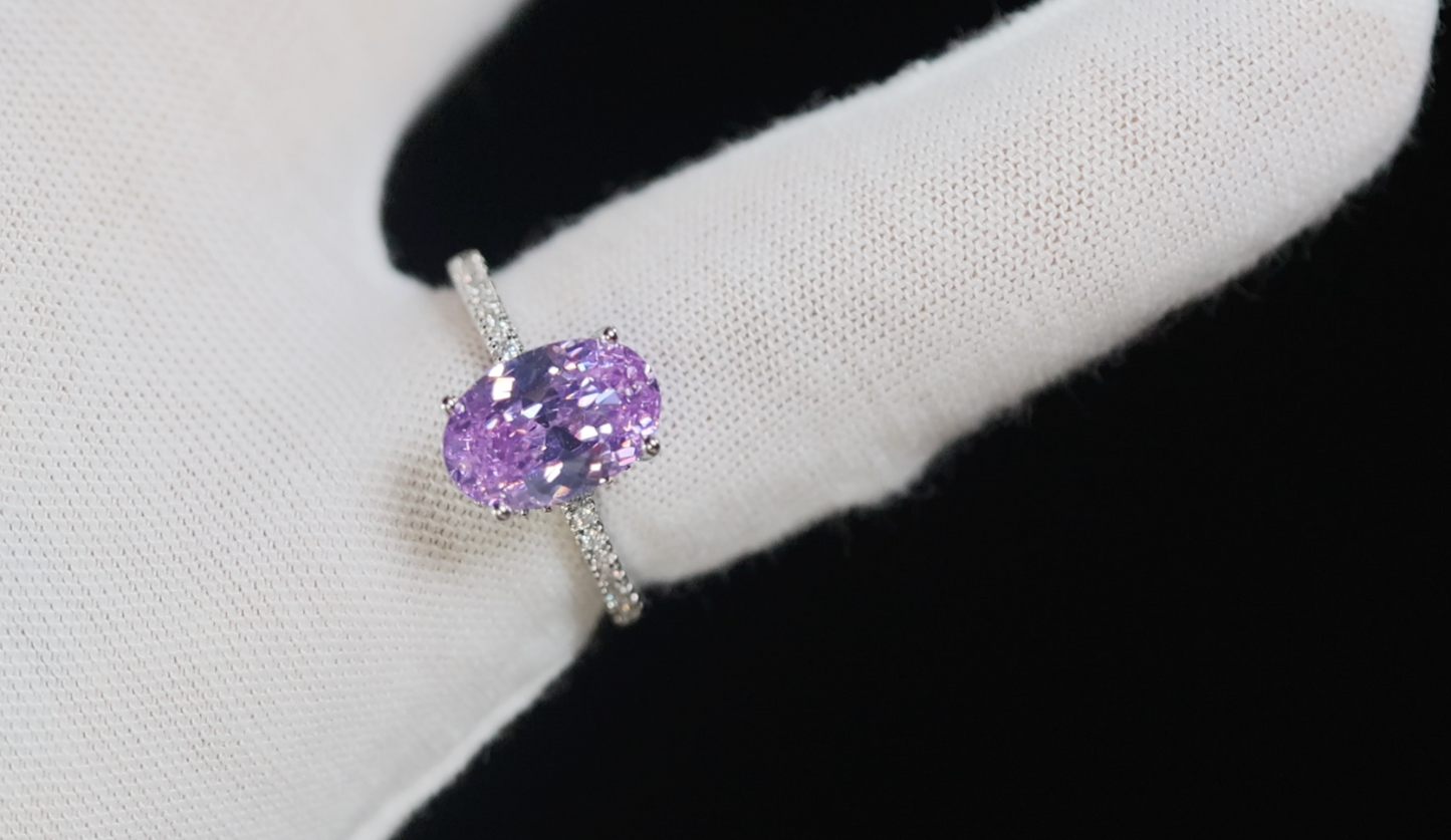 Purple Diamond Ring