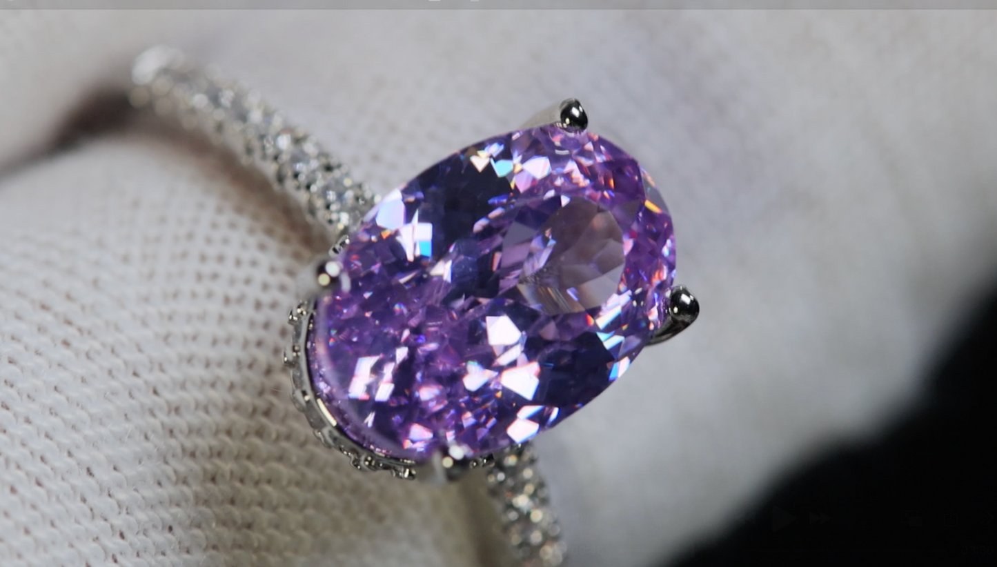 Purple Diamond Ring
