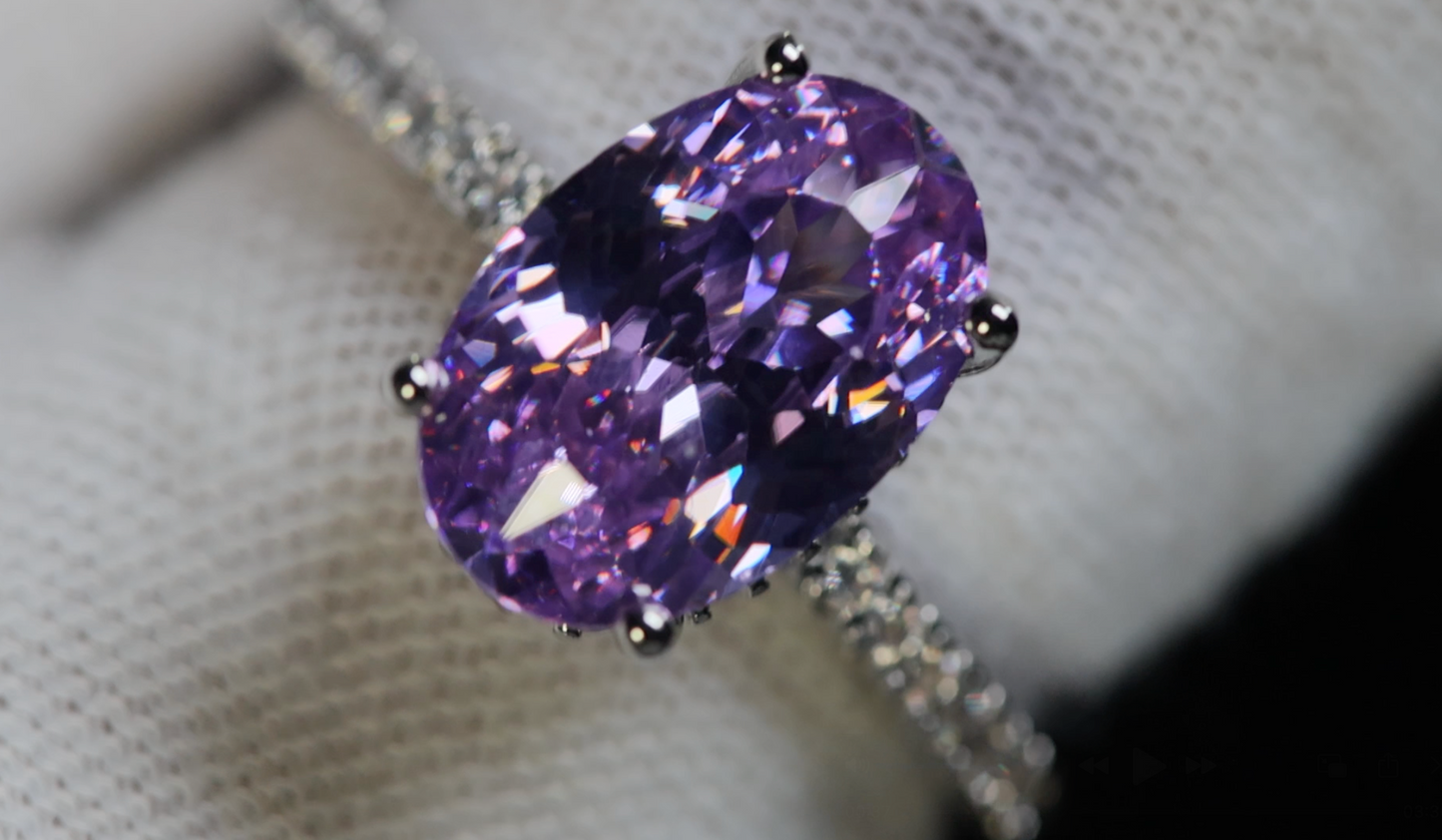 Purple Diamond Ring