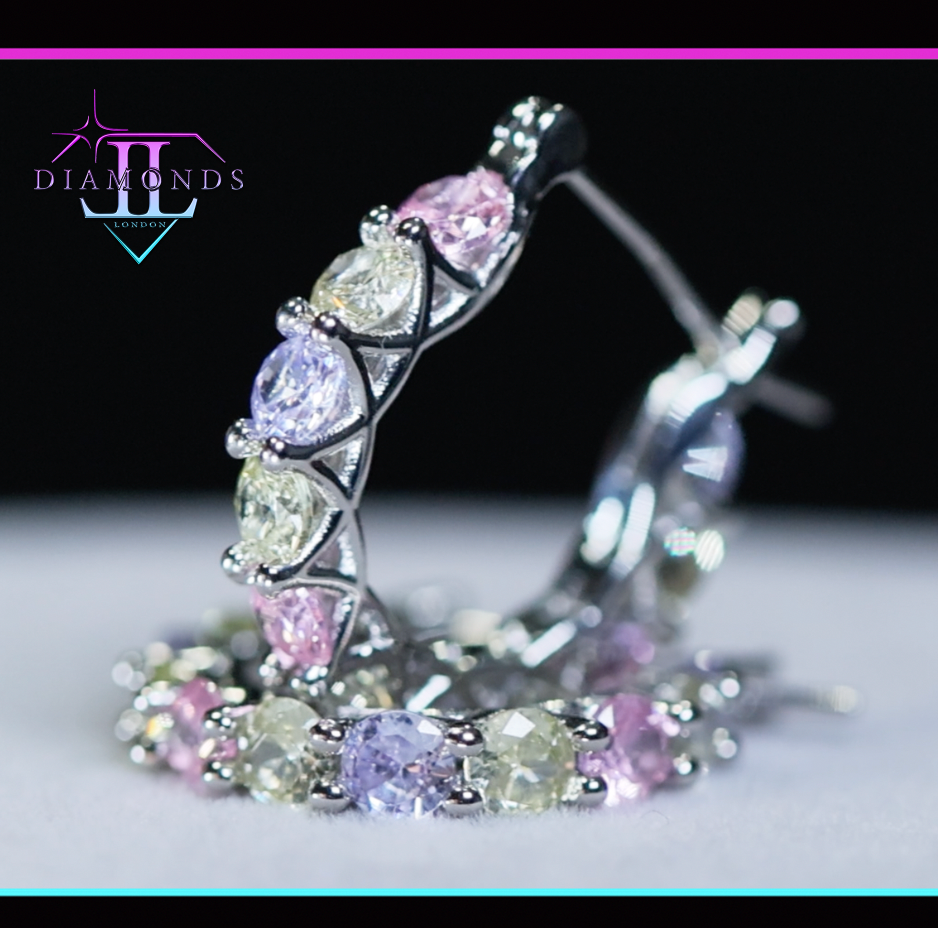 Rainbow Diamond Earrings