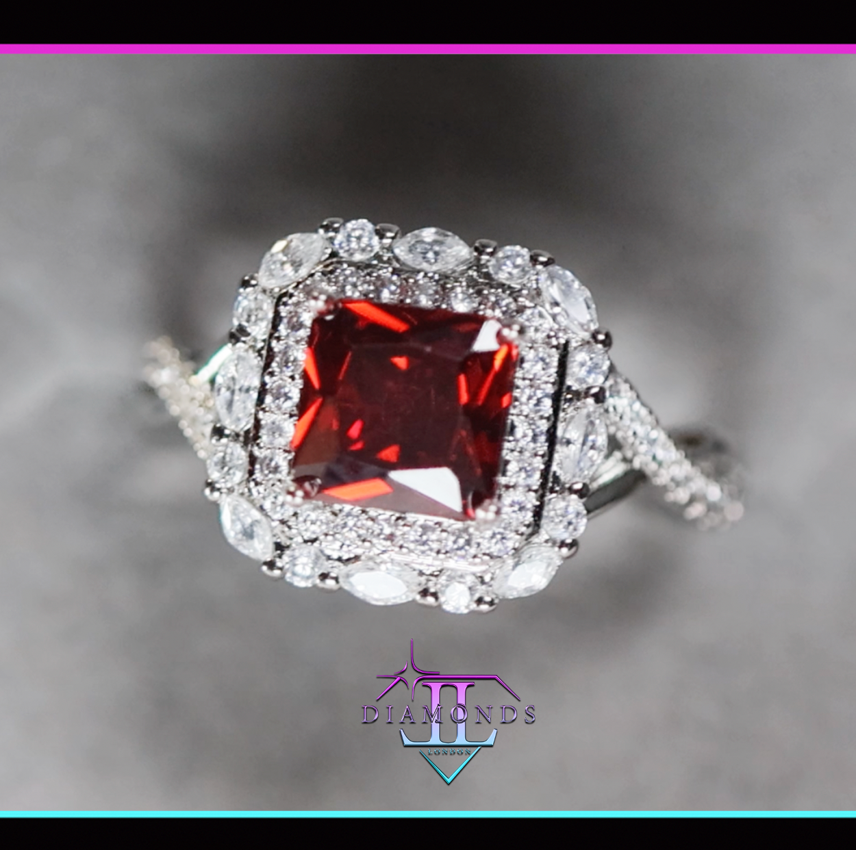 Red Diamond Engagement Ring
