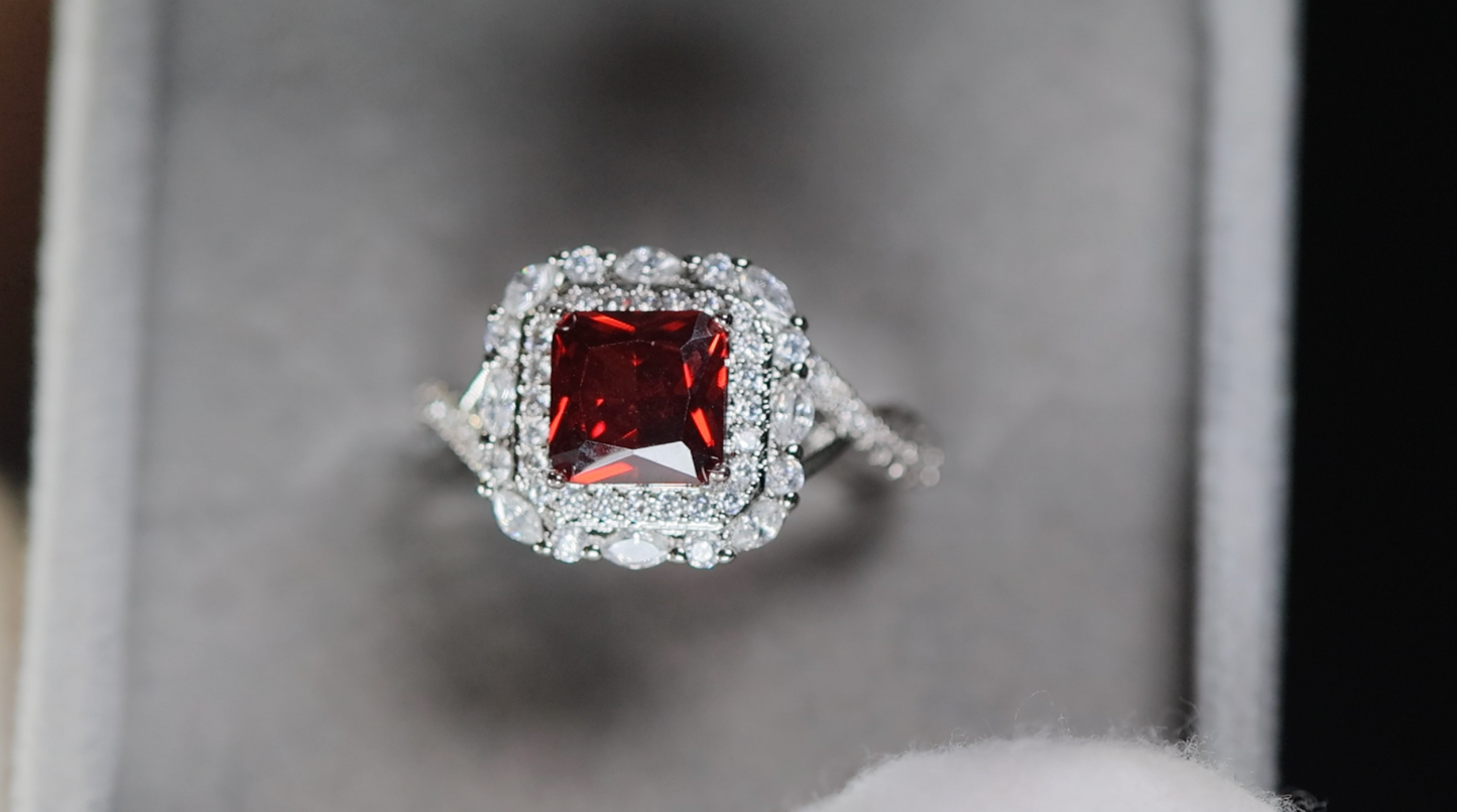 Red Diamond Engagement Ring