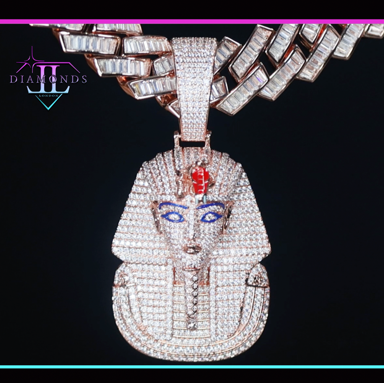 Rose Gold Diamond Pharaoh Pendant