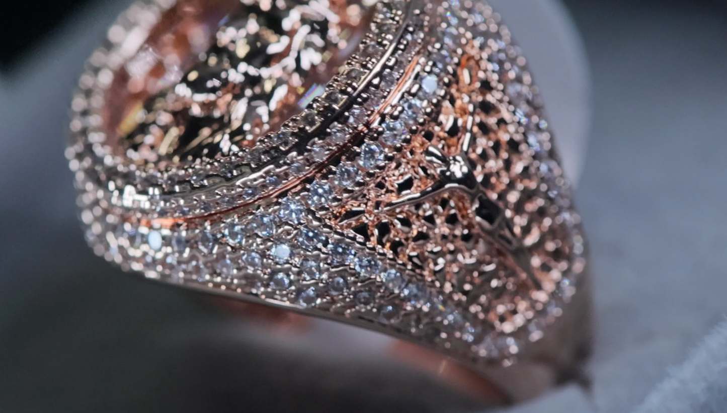 Rose Gold Jesus Ring