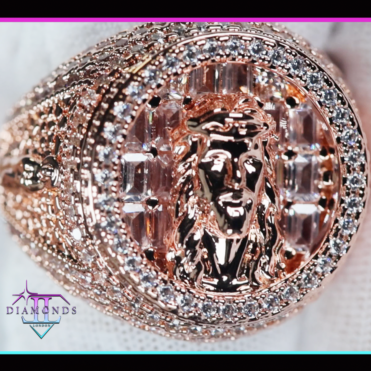 Rose Gold Jesus Ring
