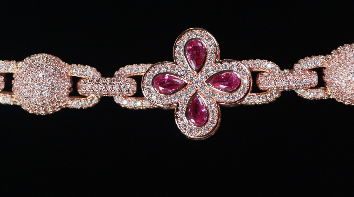 Rose Gold Pink Diamond Bracelet