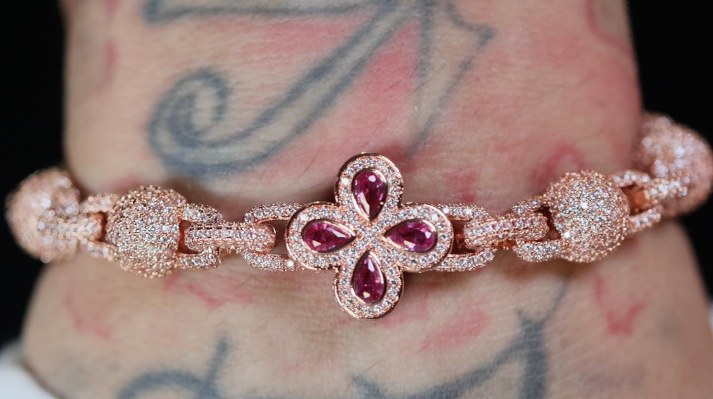 Rose Gold Pink Diamond Bracelet