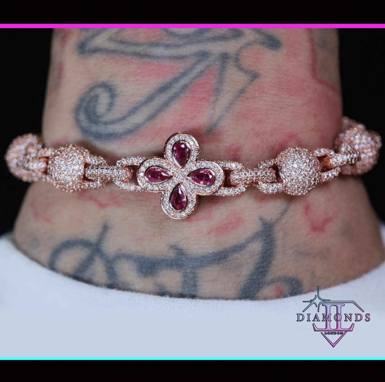 Rose Gold Pink Diamond Bracelet