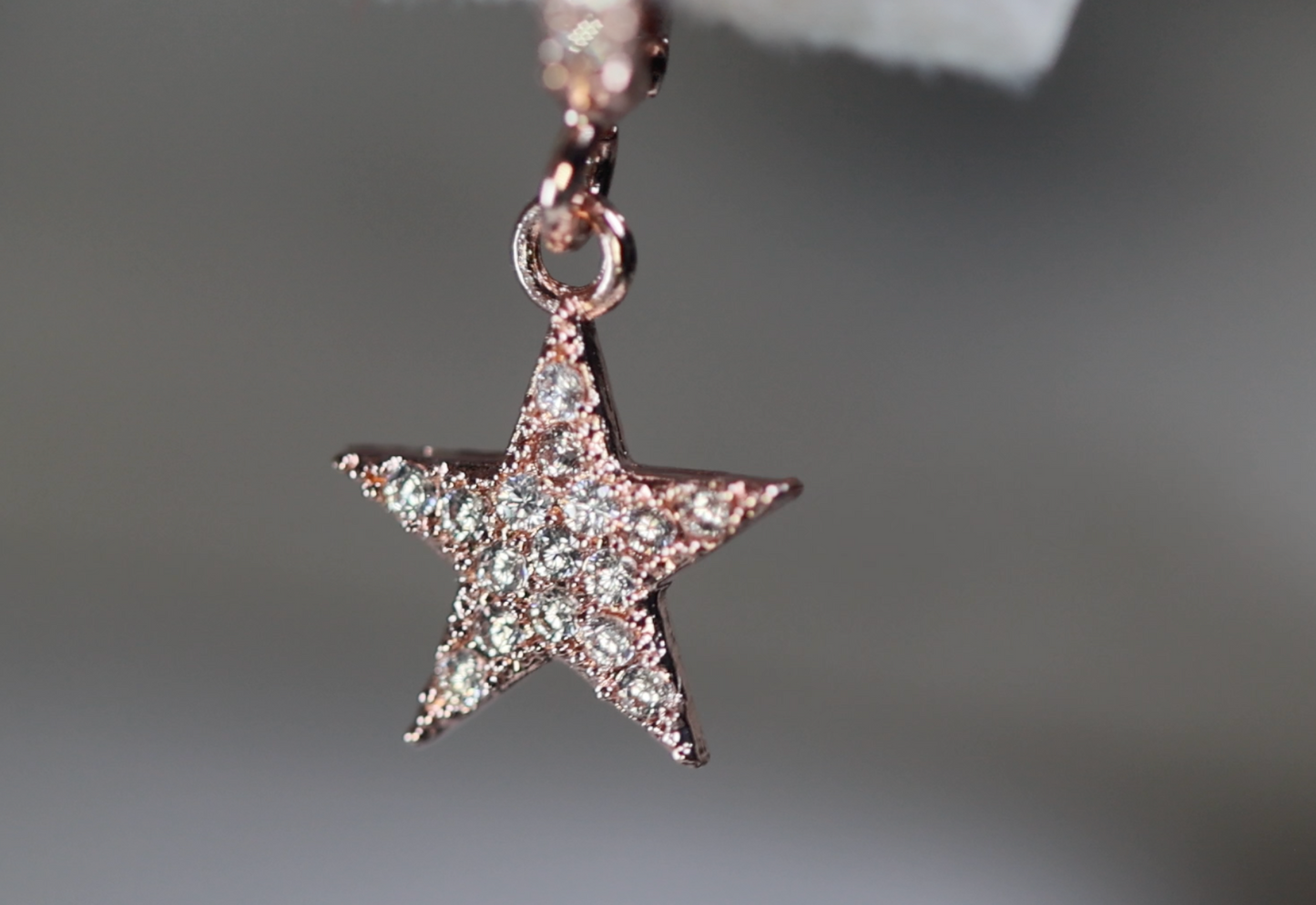 Rose Gold Diamond Star Earrings