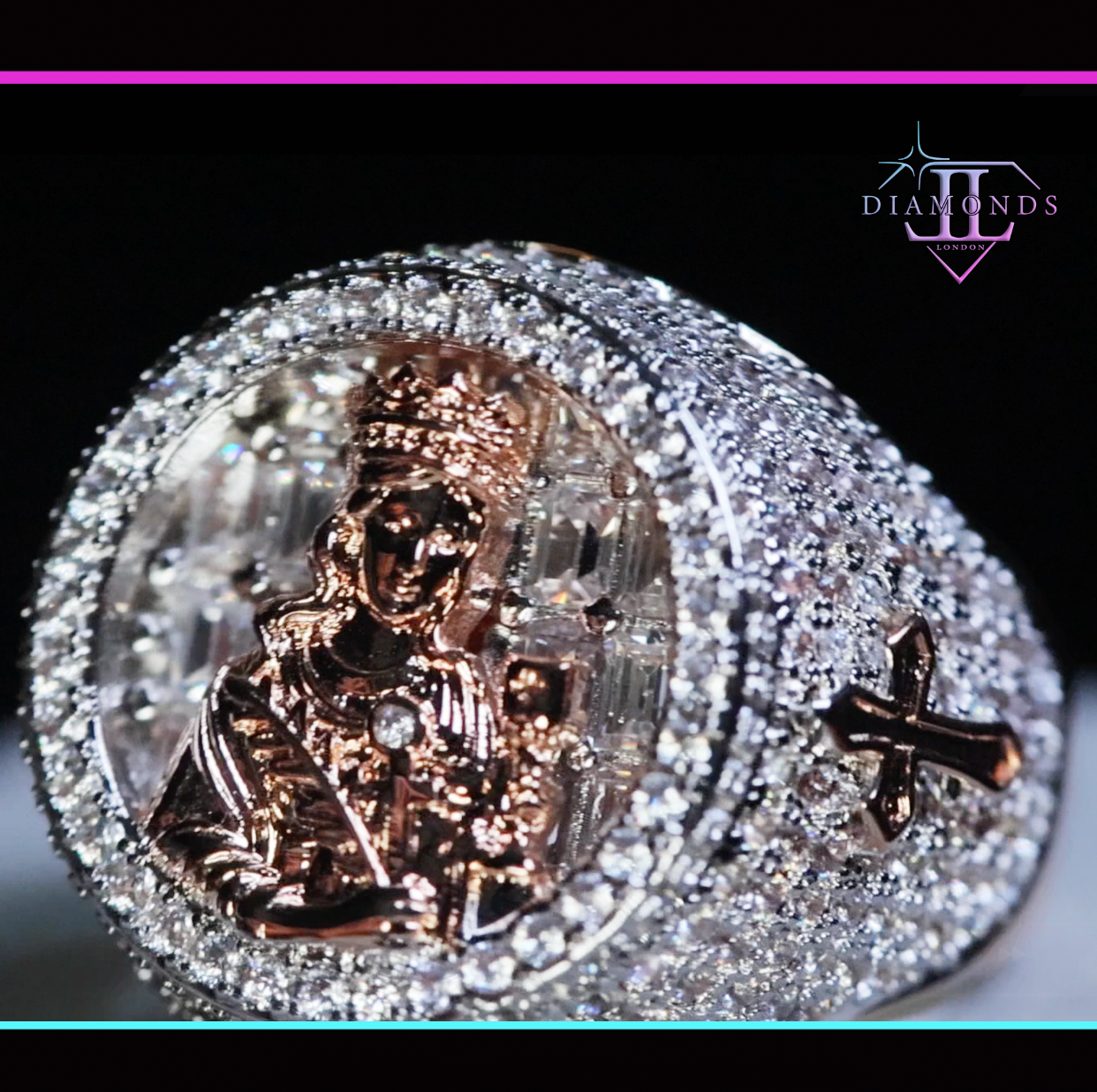 Rose Gold Virgin Mary Ring