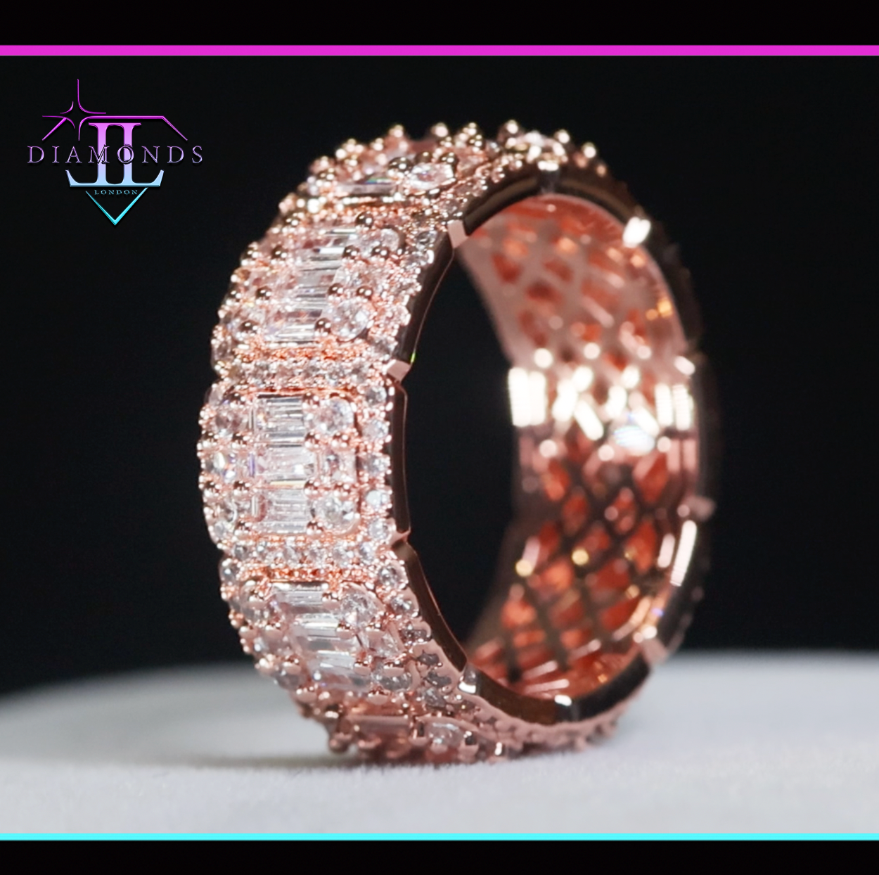 Mens Rose Gold Eternity Ring