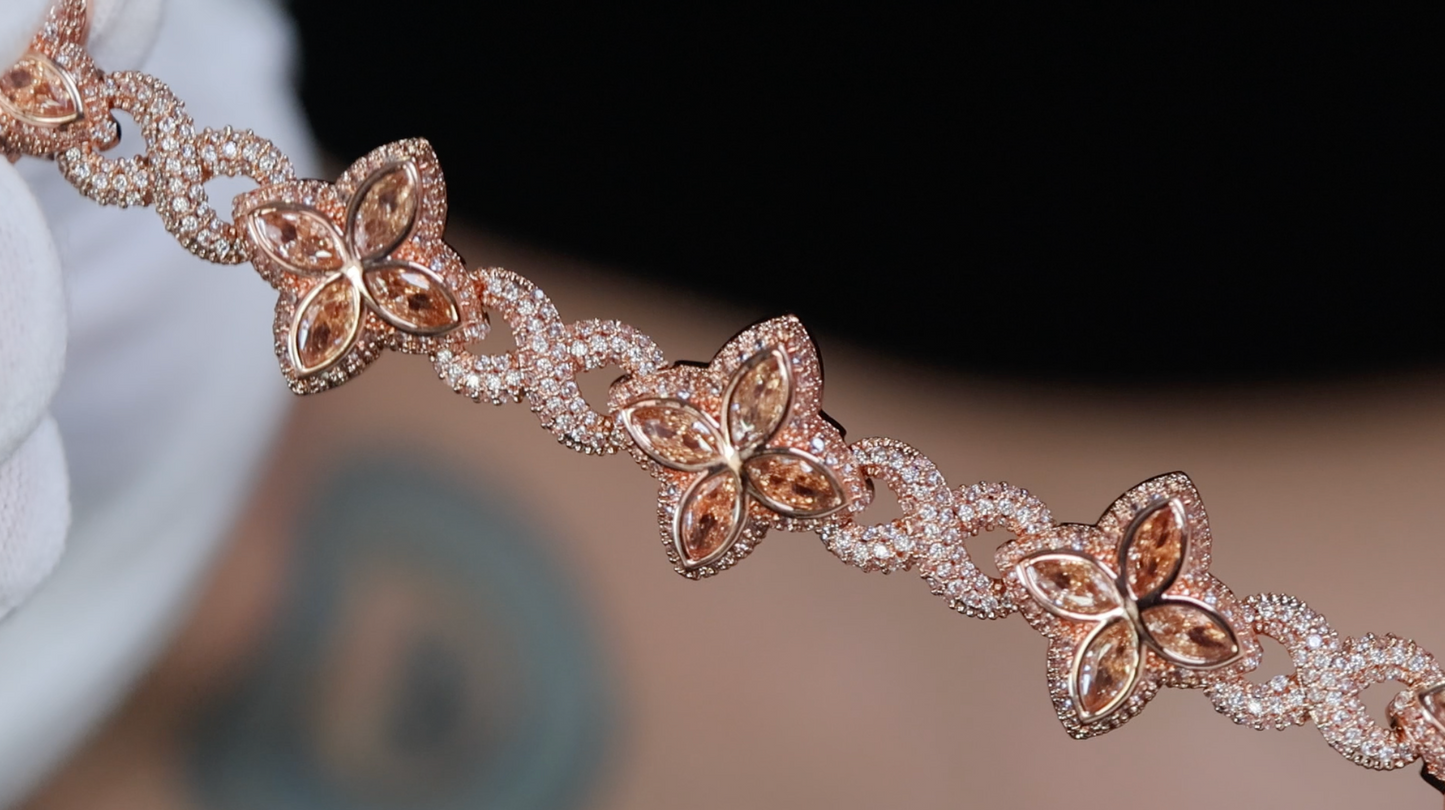 Rose Gold Hip Hop Bracelet