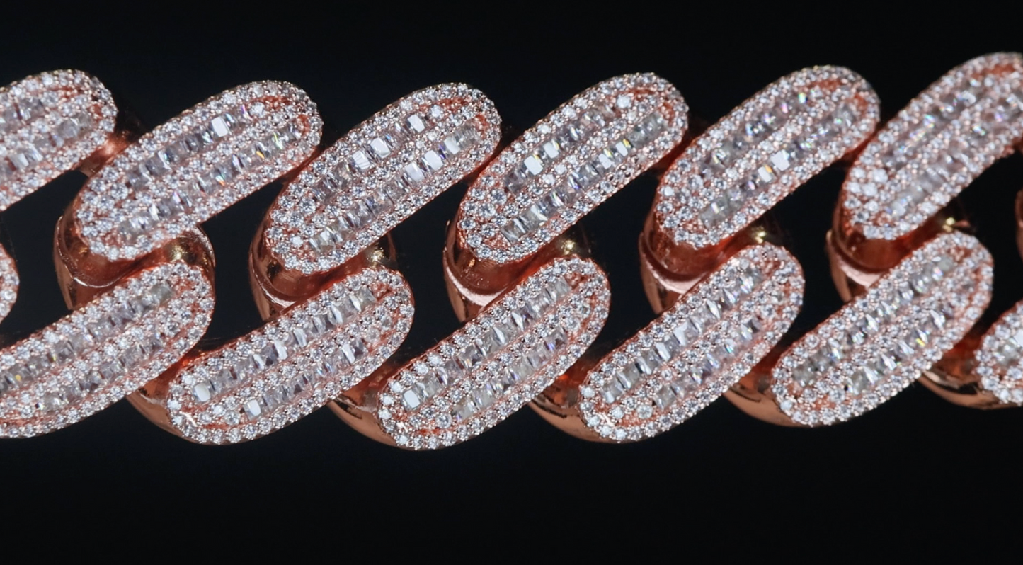 Big Rose Gold Cuban Bracelet