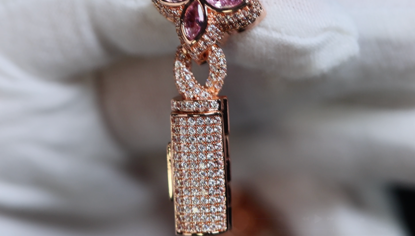 Rose Gold Diamond Clover Bracelet