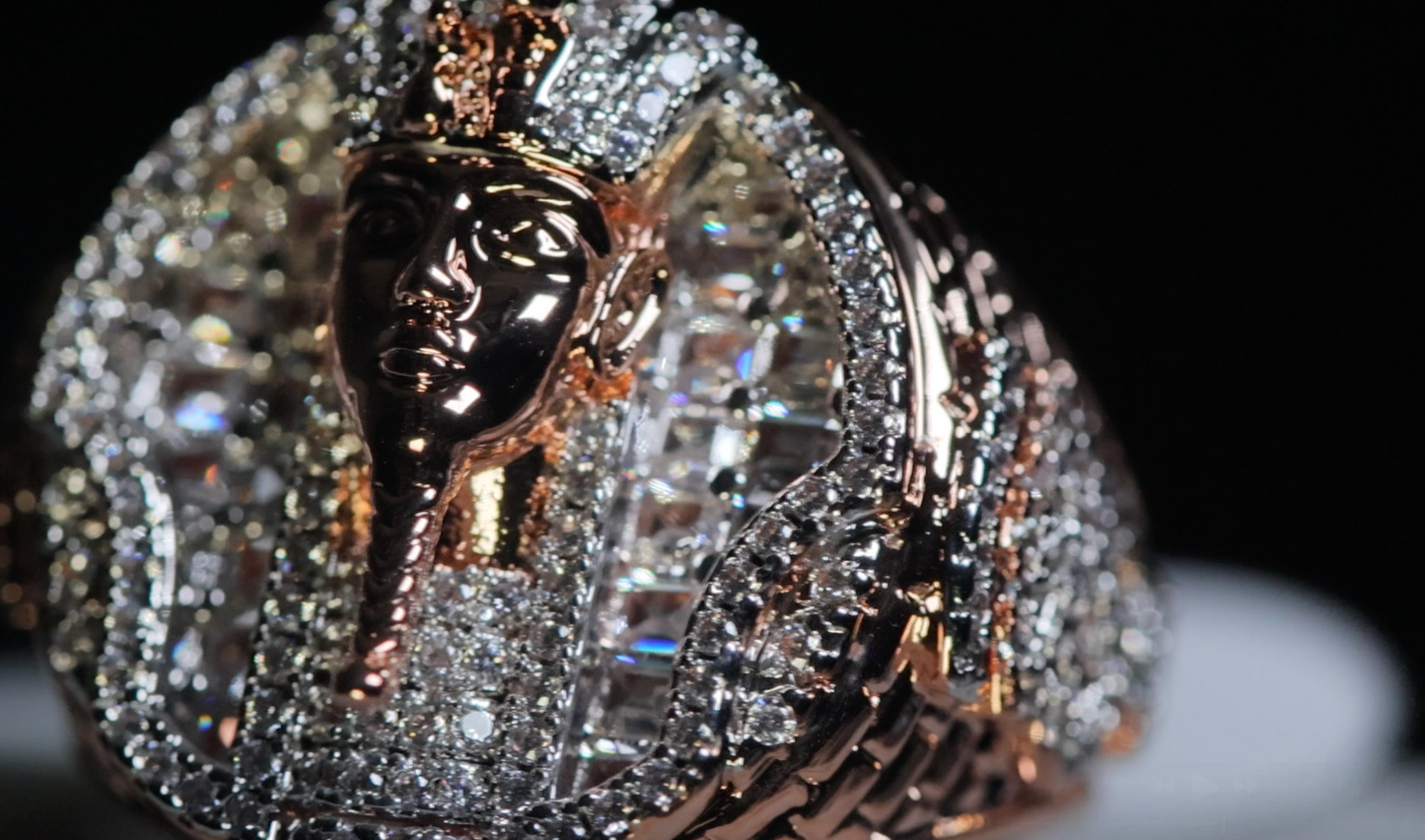 Rose Gold Hip Hop Ring